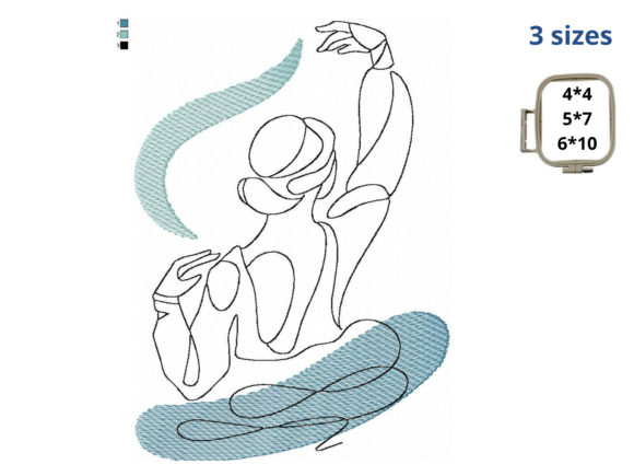 Ballerina One Line Art Embroidery Review