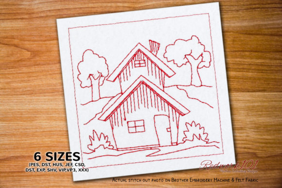 Cute Little House Bluework Embroidery Review