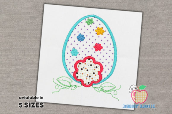 Floral Design on Easter Egg Embroidery Review