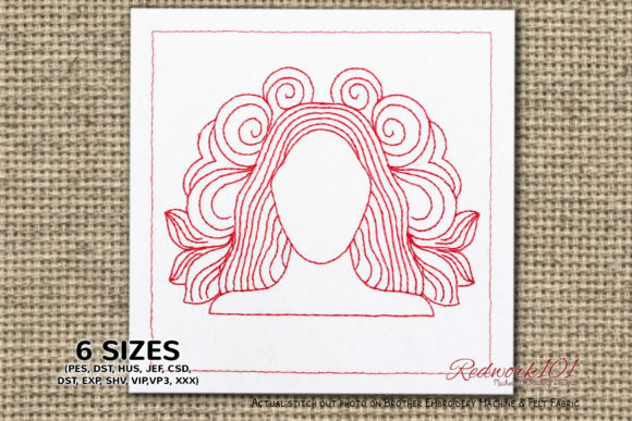 Girls Face Virgo Zodiac Sign Redwork Review
