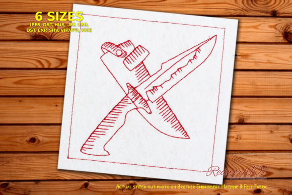 Hunting Knife Bluework Embroidery Review