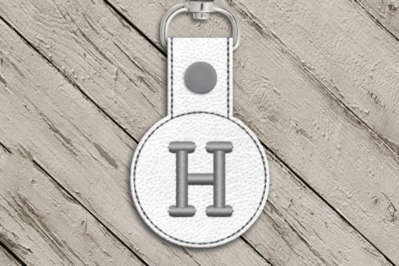 Letter H ITH Round Key Fob Applique Review