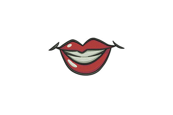 Red Lips Design Review for Handmade Embroidery Projects
