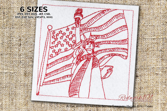 Statue of Liberty with American Flag Review