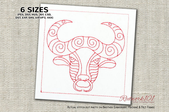 Taurus Zodiac Sign Redwork: A Designer's Review for Gift Creators